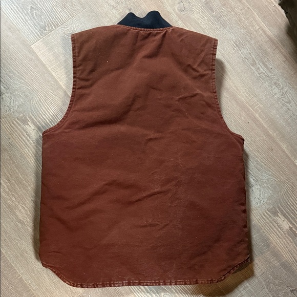 Vintage Carhartt Workwear Men's Rust Brown Clay Lined Vest - Picture 11 of 14
